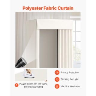 VEVOR Φορητό Δοκιμαστήριο με Ιδιωτικότητα (Μαύρο και Μπεζ) SYJDJLDL...