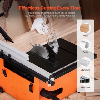 VEVOR Φορητό Πριόνι Τραπέζι 1200W, Δίσκος 210mm, Κοπτική Ικανότητα... VEVOR Φορητό Πριόνι Τραπέζι 1200W, Δίσκος 210mm, Κοπτική Ικανότητα...