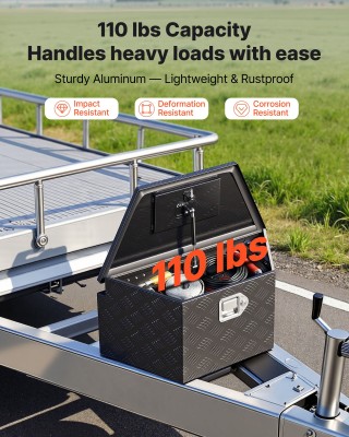 VEVOR Κουτί Εργαλείων Τρέιλερ Αλουμινίου 660x330x305 mm, Ανθεκτικό ...