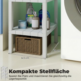 Costway Ελεύθερη πλαστική ραφιέρα 4 επιπέδων για μπάνιο ή κουζίνα, ...