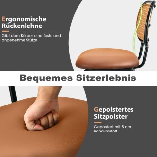 Costway Σετ Μοντέρνων Σκαμπό Μπαρ με Ψεύτικη Ψάθινη Πλάτη και Άνετ... Costway Σετ Μοντέρνων Σκαμπό Μπαρ με Ψεύτικη Ψάθινη Πλάτη και Άνετ...