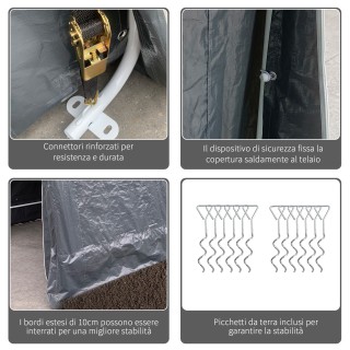 Outsunny τέντα γκαράζ για αυτοκίνητα, μοτοσυκλέτες και εργαλεία από...