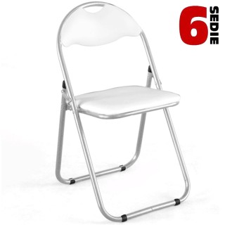 BAKAJI Σετ 6 Τεμάχια Καρέκλες Επενδυμένες Πτυσσόμενες Χρώμα Καρέκλ... BAKAJI Σετ 6 Τεμάχια Καρέκλες Επενδυμένες Πτυσσόμενες Χρώμα Καρέκλ...