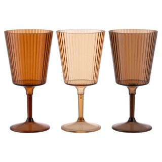 Villa DEste  Σετ 12 τμχ Calice 400 ml καφέ σε πλαστικό PS Shades of...