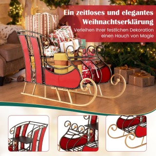 Costway Μεταλλικό Χριστουγεννιάτικο Έλκηθρο με Διπλή Αποθήκευση και... Costway Μεταλλικό Χριστουγεννιάτικο Έλκηθρο με Διπλή Αποθήκευση και...