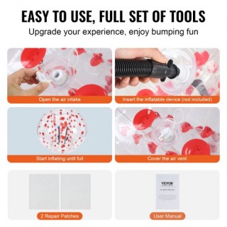 Φουσκωτή Μπάλα Σύγκρουσης VEVOR 1.5M για Ενήλικες & Εφήβους  CRKCQP...