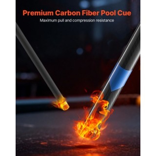 VEVOR Μπαστούνι Μπιλιάρδου 1 Τεμαχίου, 1473.2mm & 538g Ανθρακονήματ...