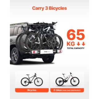 VEVOR Κλείδωμα Ποδηλατοθήκης για 3 Ποδήλατα, Συμβατή με Υποδοχές 5 ...