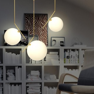 BAKAJI  Φωτιστικό Κρεμαστό Σφαίρα 20 εκ Μοντέρνος Σχεδιασμός Καπέλο...