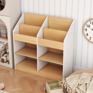 Costway Παιδική Βιβλιοθήκη & Ράφι Παιχνιδιών με 4 Κατακόρυφους Κύβο...