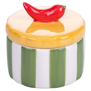 Villa dEste Home Κεραμικό Βάζο 160 ml με Καπάκι Σχεδιασμένο σαν Πιπ...