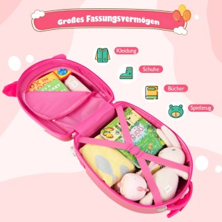 Costway  Παιδική Βαλίτσα Χειραποσκευής με LED Ρόδες και Χαριτωμένο ...