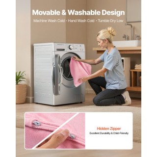 VEVOR Παιδικός Πτυσσόμενος Καναπές-Ξαπλώστρα Ροζ ZDETSFSZDZMF5UH540...