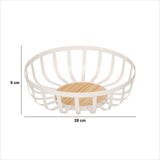 5FIVE Simply smart Καλάθι Φρούτων Balm Διάμετρος 28 εκ., Λευκό με ... 5FIVE Simply smart Καλάθι Φρούτων Balm Διάμετρος 28 εκ., Λευκό με ...