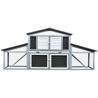 PawHut Υπαίθριο Ξύλινο Κλουβί Κουνελιών για 2-3 Κουνέλια ή Τρωκτικά...