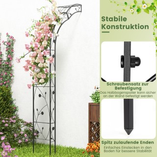 Διακοσμητικά Μεταλλικά Ημικυκλικά Τόξα Κήπου, Μαύρο 150 x 39 x 250c... Διακοσμητικά Μεταλλικά Ημικυκλικά Τόξα Κήπου, Μαύρο 150 x 39 x 250c...