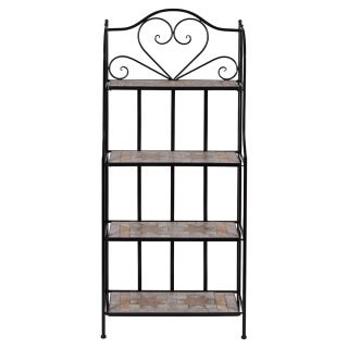 Galileo Εξωτερική μεταλλική ραφιέρα με 4 ράφια και κεραμικό διακοσμ...