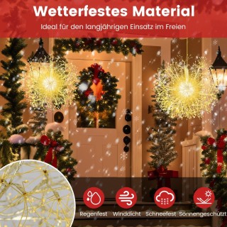 Costway Σετ 2 Κρεμαστά Φώτα Πικραλίδας με 1.488 Θερμά Λευκά LED για... Costway Σετ 2 Κρεμαστά Φώτα Πικραλίδας με 1.488 Θερμά Λευκά LED για...