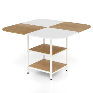 Costway Τραπέζι Κουζίνας/Τραπεζαρίας με 2 Ράφια – Τετράγωνο Τραπέζι... Costway Τραπέζι Κουζίνας/Τραπεζαρίας με 2 Ράφια – Τετράγωνο Τραπέζι...