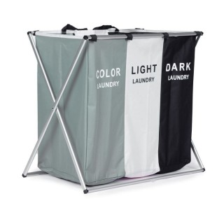 Καλάθι Απλύτων με 3 Υφασμάτινες Τσάντες PJJLB0408 MODERNHOME Καλάθι Απλύτων με 3 Υφασμάτινες Τσάντες PJJLB0408 MODERNHOME