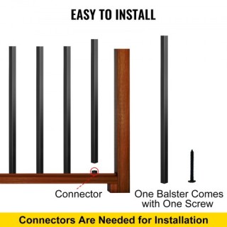 Μεταλλικά Κάγκελα Βεράντας VEVOR, 101τμχ, 26x0.75, Αλουμινίου για Ξ...