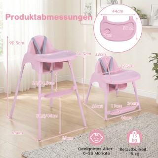 Costway Μετατρεπόμενο βρεφικό καρεκλάκι φαγητού 4 σε 1 με 2 ύψη, ρο... Costway Μετατρεπόμενο βρεφικό καρεκλάκι φαγητού 4 σε 1 με 2 ύψη, ρο...