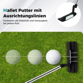 Costway Σετ Γκολφ 15 Τεμαχίων για Δεξιόχειρες με Τσάντα και Κάλυμμα...