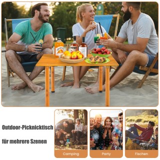 Costway  Πτυσσόμενο Τραπέζι Κάμπινγκ από Ξύλο Έλατου - Ιδανικό για ...