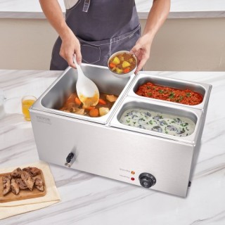 VEVOR Επαγγελματικός Ηλεκτρικός Θερμαντήρας Φαγητού 3-Θέσεων 16L S... VEVOR Επαγγελματικός Ηλεκτρικός Θερμαντήρας Φαγητού 3-Θέσεων 16L S...