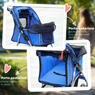 PawHut Πτυσσόμενο καροτσάκι για μικρά σκυλιά με κάλυμμα βροχής, πε... PawHut Πτυσσόμενο καροτσάκι για μικρά σκυλιά με κάλυμμα βροχής, πε...