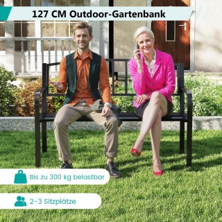 Costway Μεταλλικό Παγκάκι Κήπου Διθέσιο, Ανθεκτικό στις Καιρικές Συ... Costway Μεταλλικό Παγκάκι Κήπου Διθέσιο, Ανθεκτικό στις Καιρικές Συ...