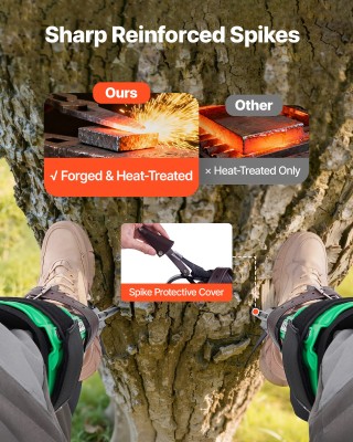 VEVOR Σετ Αναρρίχησης Δέντρων Ρυθμιζόμενου Ύψους με Λουριά & Προστα...