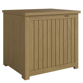 Outsunny Εξωτερικό μπαούλο αποθήκευσης 130 L από ξύλο με καπάκι, με... Outsunny Εξωτερικό μπαούλο αποθήκευσης 130 L από ξύλο με καπάκι, με...