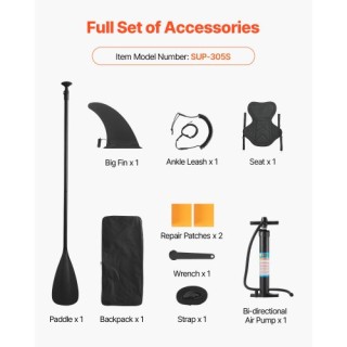VEVOR Φουσκωτή Σανίδα SUP με Κάθισμα 3.05m x 84cm x 15cm για Νέους ... VEVOR Φουσκωτή Σανίδα SUP με Κάθισμα 3.05m x 84cm x 15cm για Νέους ...