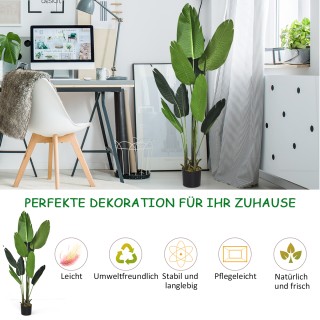 Costway Τεχνητό Φυτό Τεχνητό Πράσινο Φυτό 160 cm Τροπική Φοίνικα Τε... Costway Τεχνητό Φυτό Τεχνητό Πράσινο Φυτό 160 cm Τροπική Φοίνικα Τε...