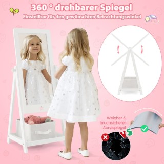 Παιδικός Καθρέφτης Δαπέδου Ολόσωμος με Αποθηκευτικό Χώρο και Περιστ... Παιδικός Καθρέφτης Δαπέδου Ολόσωμος με Αποθηκευτικό Χώρο και Περιστ...