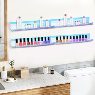 BAKAJI  6 x Πολύχρωμα Ράφια Τοίχου Πολυλειτουργικοί Οργανωτές 38x10...