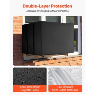 VEVOR Κάλυμμα Κλιματιστικού Αδιάβροχο με Ρυθμιζόμενο Λουρί 530 x 40...