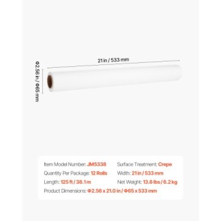 VEVOR Χαρτί Εξέτασης Ιατρικού Τραπεζιού 21 x 125ft JCZZZWTZZJ21SJLC... VEVOR Χαρτί Εξέτασης Ιατρικού Τραπεζιού 21 x 125ft JCZZZWTZZJ21SJLC...