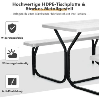 Costway Οικογενειακό Σετ Τραπεζιού Πικνίκ από Ανθεκτικό HDPE για Ε... Costway Οικογενειακό Σετ Τραπεζιού Πικνίκ από Ανθεκτικό HDPE για Ε...