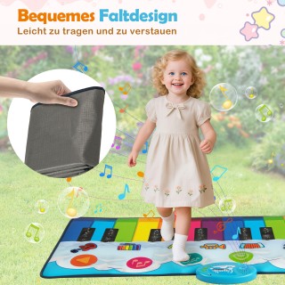 Costway Παιδικό Μουσικό Χαλί Πιάνου με 8 Όργανα και Λειτουργίες Εγγ...