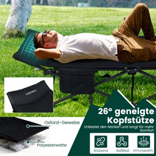 Costway Πτυσσόμενο Κρεβάτι Κατασκήνωσης για Ενήλικες με Σύστημα 10 ...