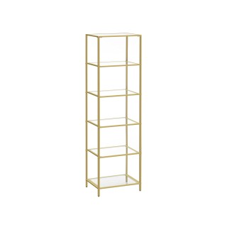 Βιβλιοθήκη VASAGLE 6 Επιπέδων, Μεταλλικό Χρυσό Βιβλιοθήκη VASAGLE 6 Επιπέδων, Μεταλλικό Χρυσό