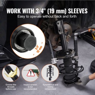 Σετ Συμπιεστή Ελατηρίων VEVOR, 2 τμχ, 1200 kg, με Βάση Ασφαλείας κα...