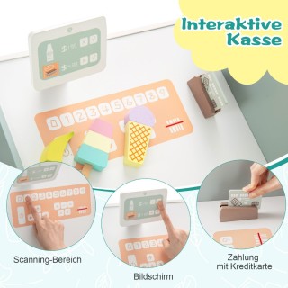 Costway Ξύλινο Σετ Σούπερ Μάρκετ με Διαδραστικό Αυτόματο Πωλητή και... Costway Ξύλινο Σετ Σούπερ Μάρκετ με Διαδραστικό Αυτόματο Πωλητή και...