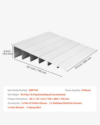 VEVOR Ανθεκτική Ράμπα Πόρτας 138mm για Καροτσάκι, Αλουμίνιο 6063-T5... VEVOR Ανθεκτική Ράμπα Πόρτας 138mm για Καροτσάκι, Αλουμίνιο 6063-T5...