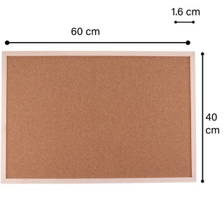 BAKAJI Ορθογώνιος Πίνακας Ανακοινώσεων από Φελλό με Ξύλινο Πλαίσιο... BAKAJI Ορθογώνιος Πίνακας Ανακοινώσεων από Φελλό με Ξύλινο Πλαίσιο...