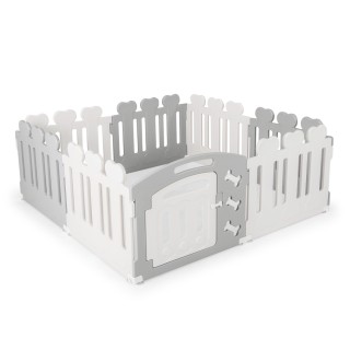 Costway 8-Πάνελ Γκρι Πτυσσόμενος Φράκτης για Κατοικίδια έως 35 εκ. ...