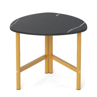 Costway Τριγωνικό Τραπεζάκι Σαλονιού με Μεταλλικά Πόδια σε Ρουστίκ ... Costway Τριγωνικό Τραπεζάκι Σαλονιού με Μεταλλικά Πόδια σε Ρουστίκ ...