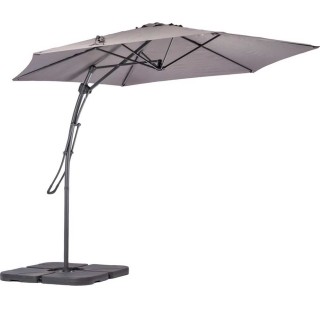 BAKAJI Γκρι Κεντρική Ομπρέλα Κήπου 3 x 3 μ. με Σταυρωτή Βάση και Σ... BAKAJI Γκρι Κεντρική Ομπρέλα Κήπου 3 x 3 μ. με Σταυρωτή Βάση και Σ...